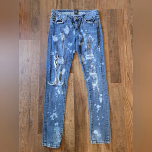 Rue21 Premiere Denim Distressed Bleached Jeans